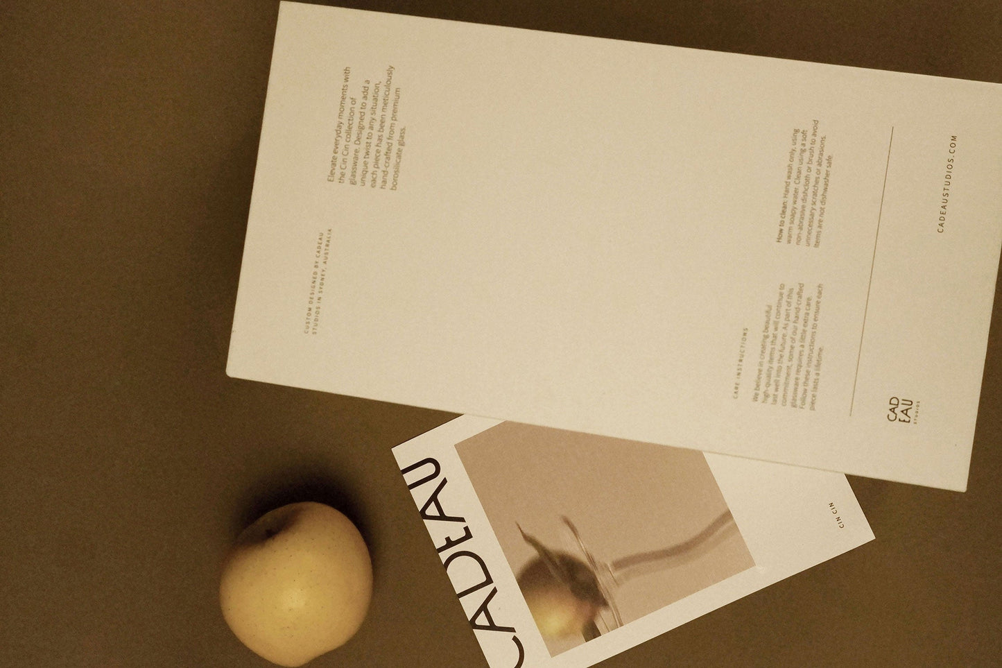 Back of cin cin glass box