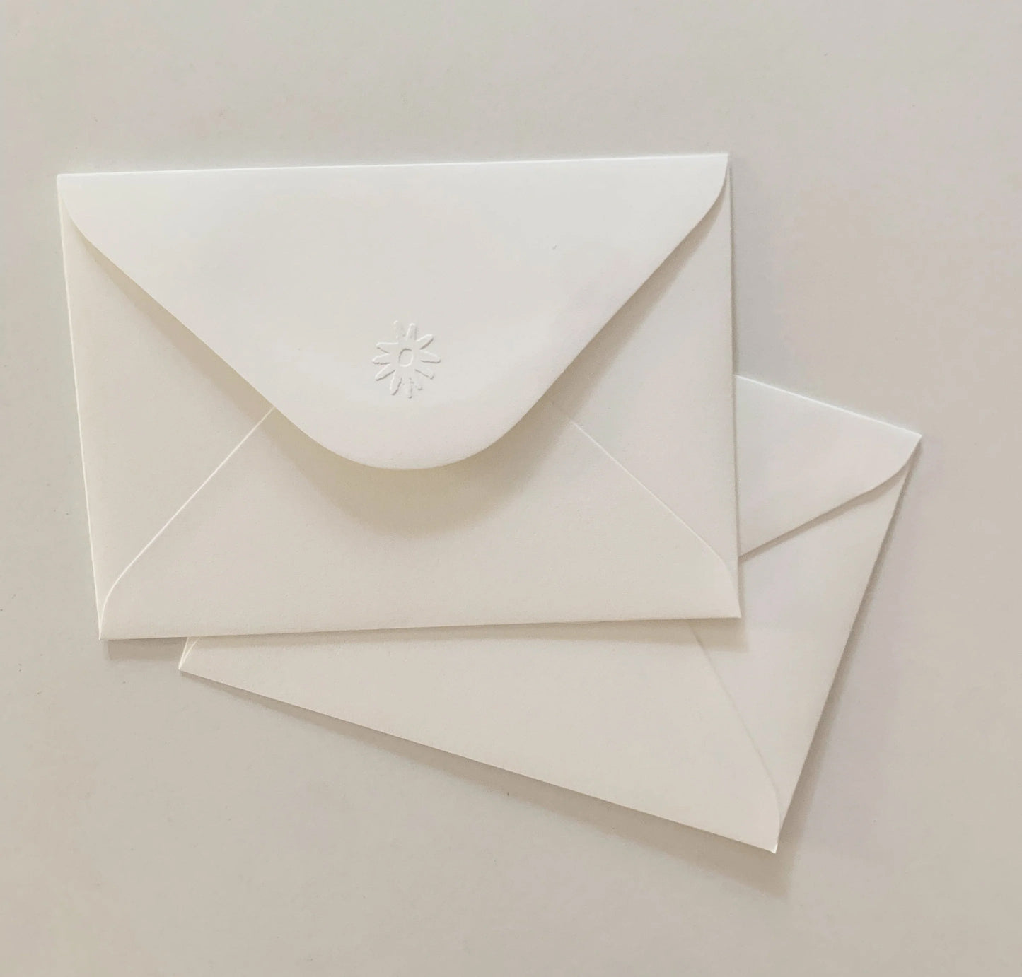 High quality embossed logo on envelope flap