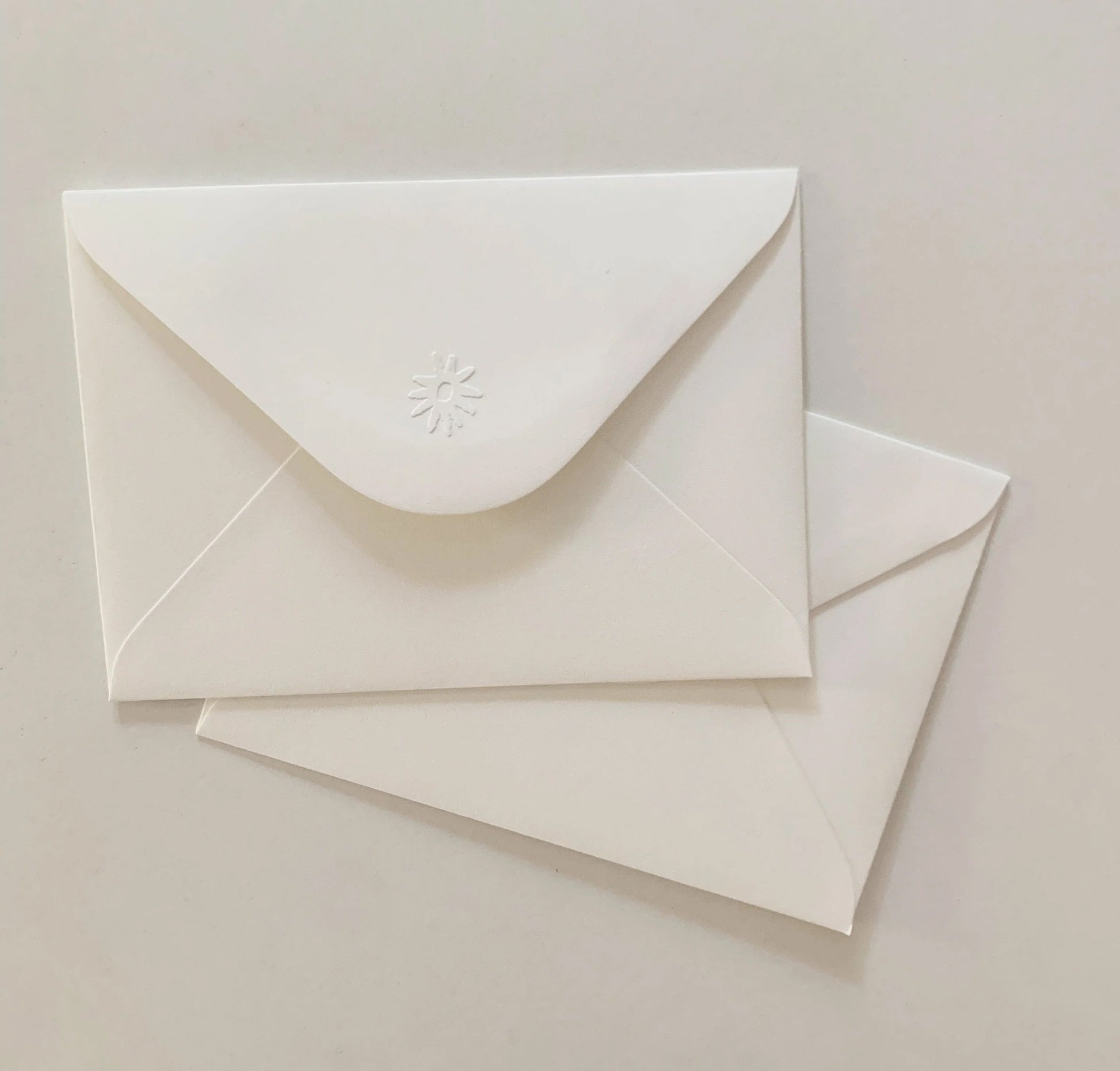 High quality embossed logo on envelope flap